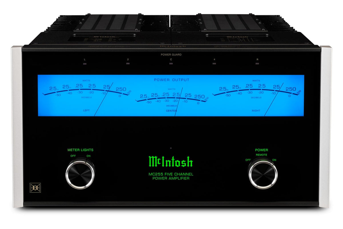 McIntosh MC255 5-Channel Power Amplifier, front view