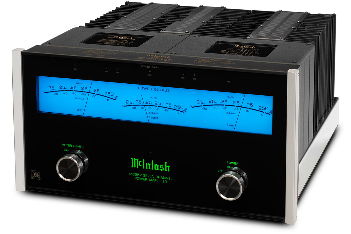 McIntosh MC257 7-Channel Power Amplifier, angled view