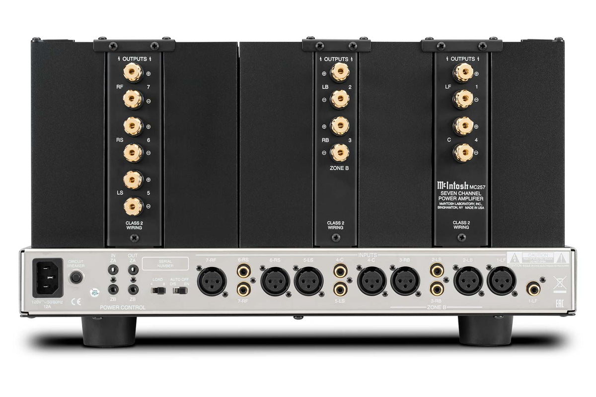 McIntosh MC257 7-Channel Power Amplifier, rear view