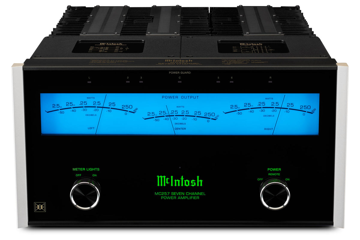 McIntosh MC257 7-Channel Power Amplifier, front view