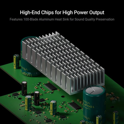 Fosi Audio MC351 - 2.1 Channel Bluetooth Amplifier with DAC, VU Meter