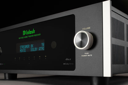 McIntosh MHT300 Home Theater Receiver, angled view
