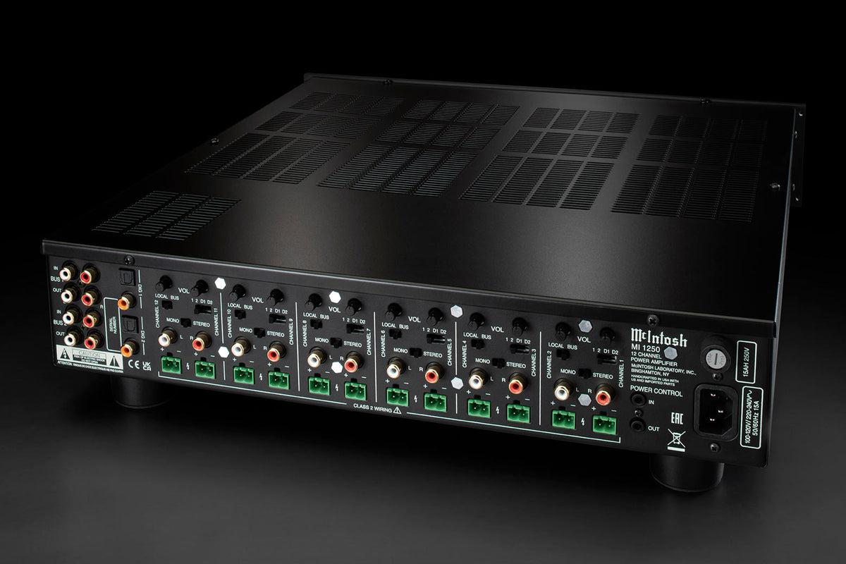 McIntosh MI1250 12-Channel Power Amplifier, rear view