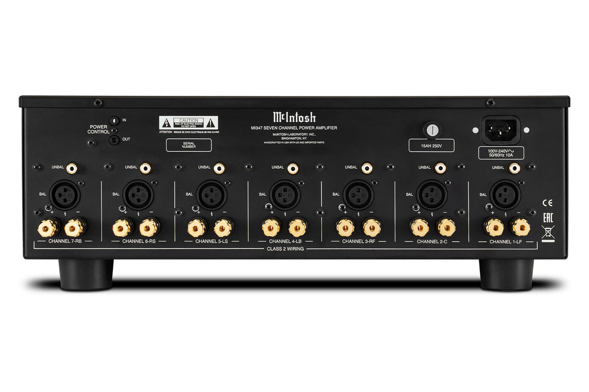 McIntosh MI347 7-Channel Power Amplifier, rear view