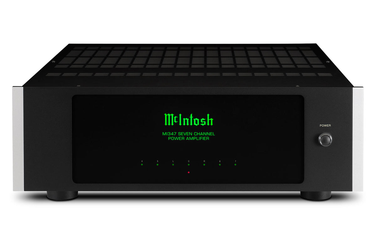 McIntosh MI347 7-Channel Power Amplifier, front view