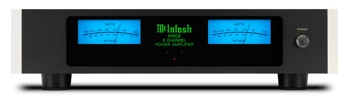 McIntosh MI502 Stereo Power Amplifier, front view