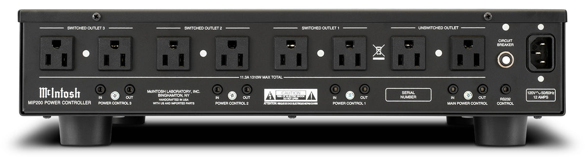 McIntosh MIP200 Power Controller, rear view