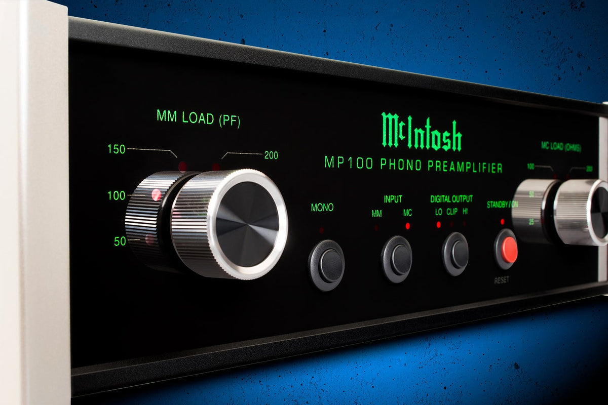 McIntosh MP100 Phono Preamplifier, angled view