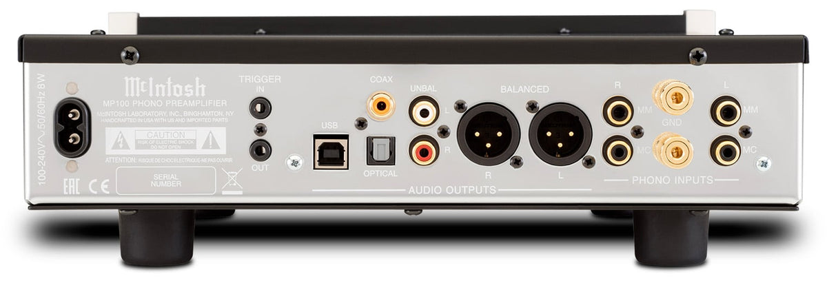 McIntosh MP100 Phono Preamplifier, rear view