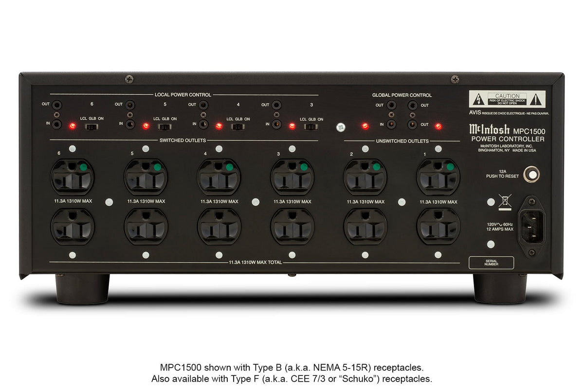 McIntosh MPC1500 Power Controller, rear view