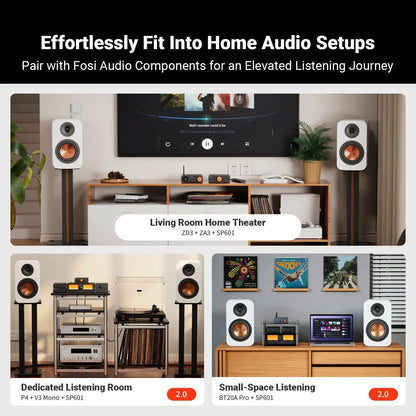 Fosi Audio SP601 White - Passive Speaker