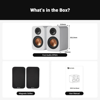 Fosi Audio SP601 White - Passive Speaker