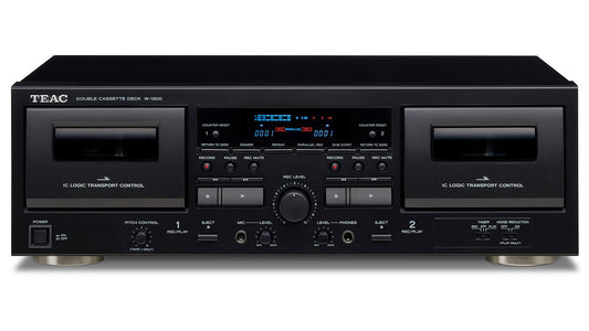 TEAC W-1200 Dual Cassette Deck - Black